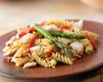 Tuscan crab and asparagus pasta